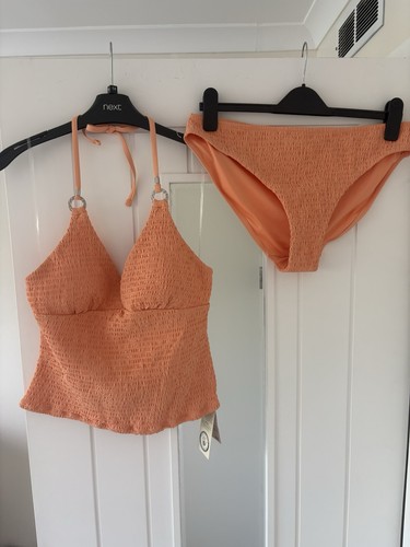 Bnwt orange shirred tankini - bnwt,