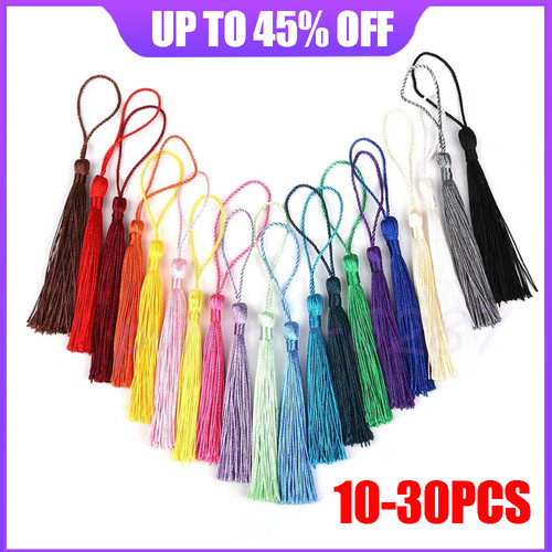 30pcs set silky tassels crafts - silky,