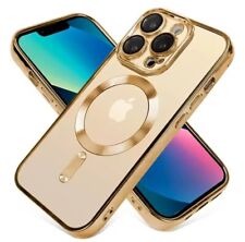 Case For iphone 16 Pro Max,17Pro Max, 15 Clear Plating Magsafe Transparent Soft