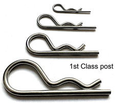 R Clip Stainless Steel 304 A2  Beta Pins  1.0mm 1.2mm 1.5mm 2mm 2.5mm 3mm 4mm