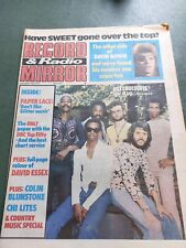 RECORD MIRROR Magazine 13 APRIL 1974 Hot Chocolate Paper Lace Bowie Sweet NME