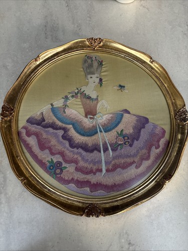 Vintage hand embroidered wall - vintage,