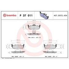 BREMBO P 37 011 Brake Pads Set