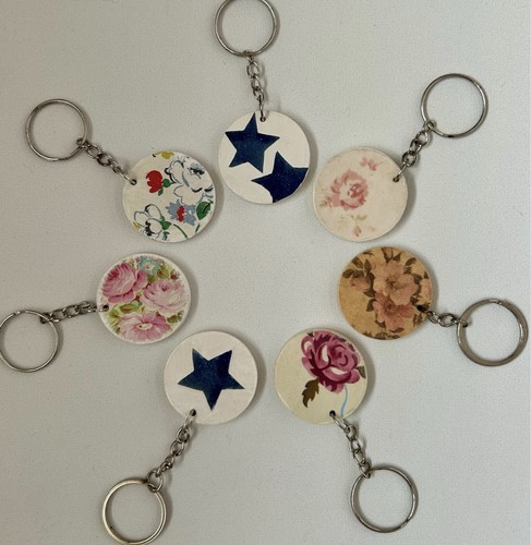 Floral key rings cabbages - rings, &