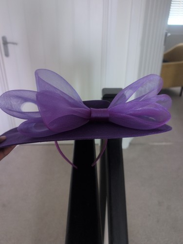 Purple wide brim sinamay - purple,