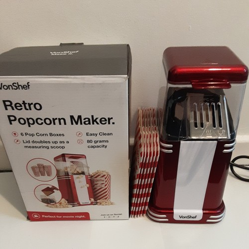 Vonshef popcorn machine retro - vonshef,