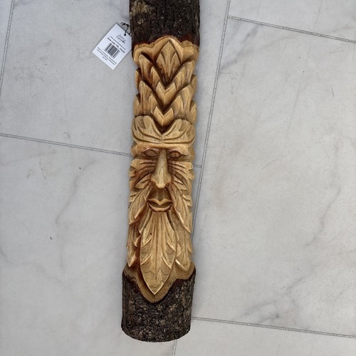 Long carved green man - , wall