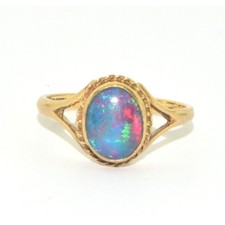 Antique 9ct Gold and Opal Ring