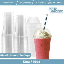 Clear Plastic Smoothie Cups