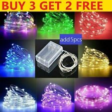 Battery Operated LED Fairy Lights, 2M 5M 10M Xmas String Lights Party Wedding UK