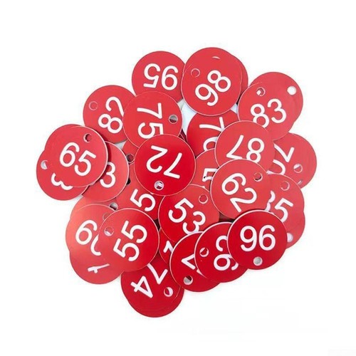 Engraved number discs - number,