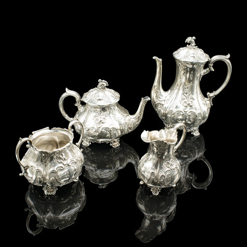 Antique piece tea service - 4,