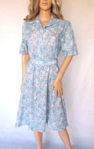 Blue floral vintage dress