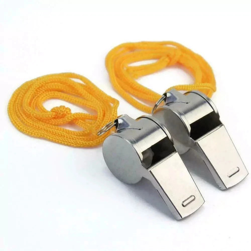 Metal referee whistle - 2, with