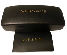 Designer Versace -SLIM- Black Clam Shell Snap Shut Glasses Hard Case only