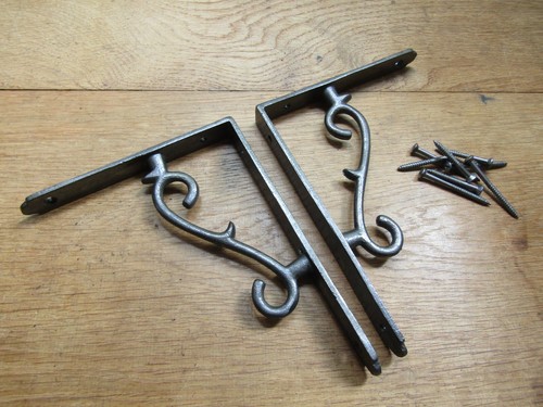 Rustic iron vintage shelf - rustic,