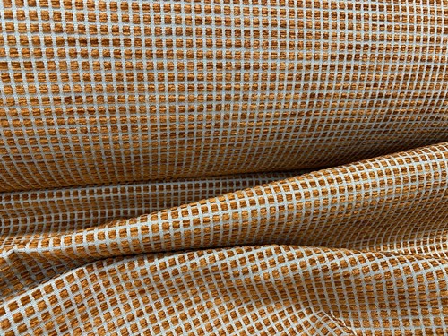 Grid velvet chenille burnt - velvet,