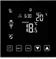 Wengart Home Thermostat Programmable 16A Touch Screen 3m Probe Sensor Black