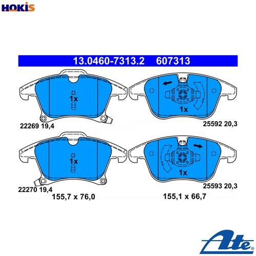 Brake pad set disc - set,