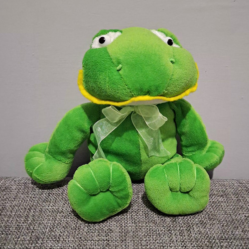 Green frog plush soft - green, toy