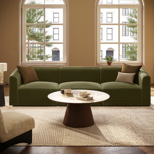 Olive green velvet - olive,