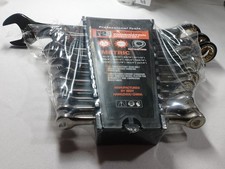 12PC Flexible Ratchet Spanner Wrench Set Metric 8-19mm With Storage Rack