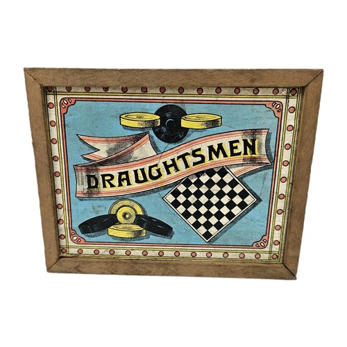 Vintage wooden draughtsmen - vintage,