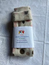 GIFT/MED/CIRCLES/100% Used XX Long cashmere fingerless gloves/wrist warmer/Adult