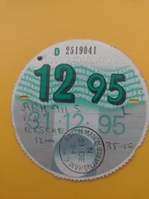Tax Disc 12 95 Porsche