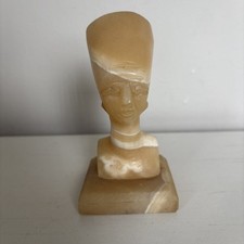 Vintage Egyptian Queen Nefertiti Onyx Bust Paperweight 13 cms Tall