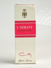 Coty L'aimant Cologne Spray For Women 88ml 3 Fl Oz 85% Left in Bottle Vintage