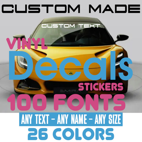 Custom text vinyl decal - text,