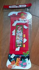 Vintage Cardboard Christmas Card Holder Santa Postbox Hanging Kitsch Retro Prop