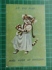 At the play, Miss Hook of Holland. Cat with clogs dancing. ? Louis Wain ?style