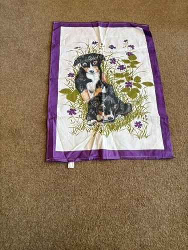 Vintage cotton tea towel - cotton,