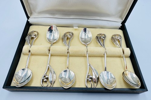 Six demitasse spoons signed - demitasse, spoons/signed