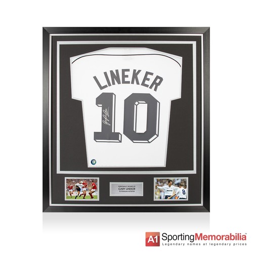 Framed gary lineker signed - framed,