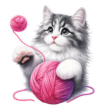 Grey Tabby Cat Vinyl Sticker