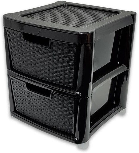 Large rattan style storage - large,