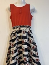 LOVE ME I AM GORGEOUS FLORAL GIRLS DRESS AGE 5 YEARS RED WHTE BLACK 58% COTTON