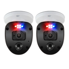 Swann Enforcer CCTV Camera 1080SL HD Police Style Flashing Lights Spotlights x2