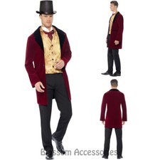 CL741 Edwardian Gent Steampunk Victorian Historical Mens Fancy Dress Up Costume