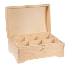 Large Wooden Chest with Key &