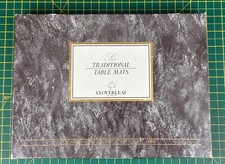 6 Vintage Traditional Table Mats Cloverleaf Fresh Fruits Boxed Cork Backed 