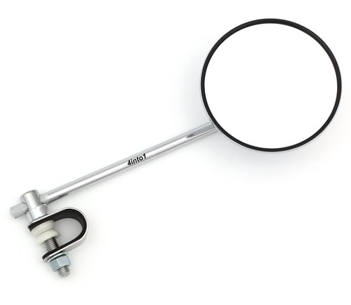 Chrome clamp mirror 8 - 4", clamp-on