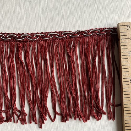 Vintage 9cm burgundy - 1m, burgundy-red
