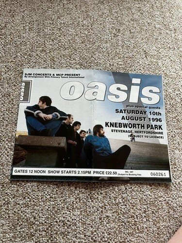 Oasis ticket knebworth - oasis,