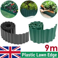 Garden Lawn Edging Green Plastic Border Outdoor Plant Flower Bed Tidy 10cm-25cm