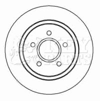 2x Brake Discs Pair Solid fits FORD C-MAX 2.0 Rear 07 to 10 280mm Set KeyParts