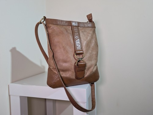 South tan leather shoulder - tan,